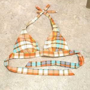Victoria's Secret padded bikini, plaid. Removable cups. Size small.